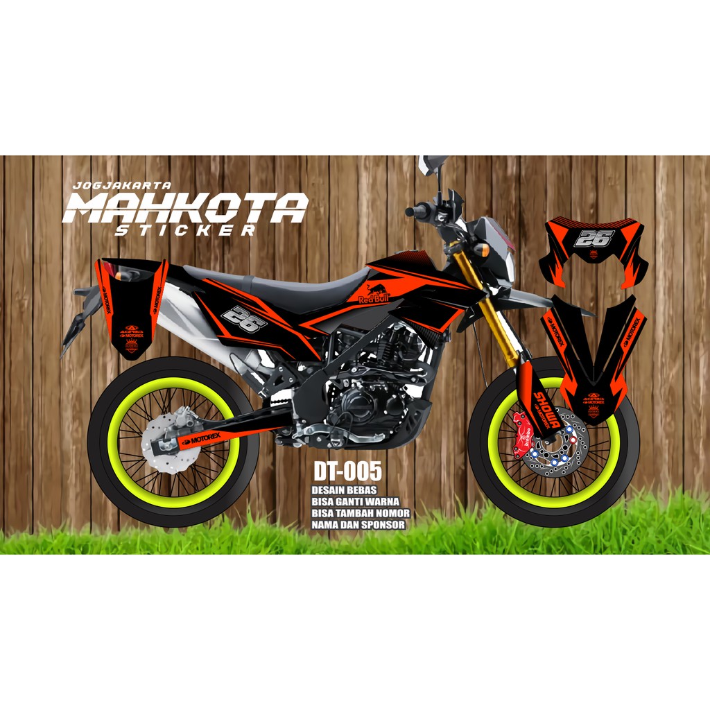 Decal dekal stiker striping kawasaki dtracker 150