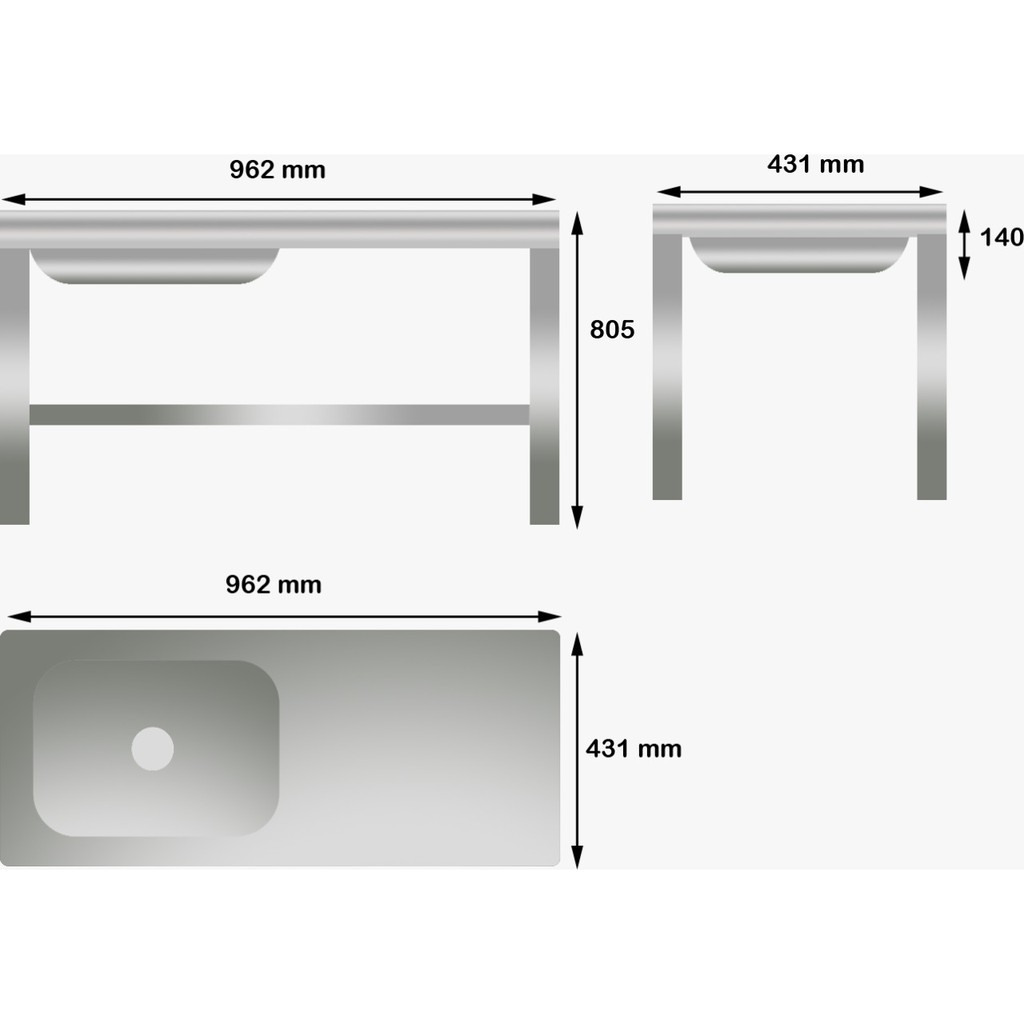 Wastafel/Bak Cuci Piring Mr Dapur MW 97 Kran IG502 Portable Stainless