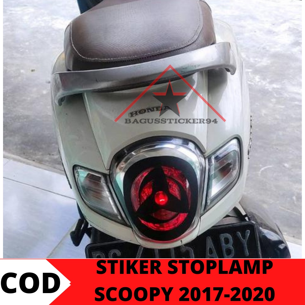 Stiker Stoplamp Scoopy 2017-2020/Stiker lampu belakang Scoopy/Stiker Stop'an Keren