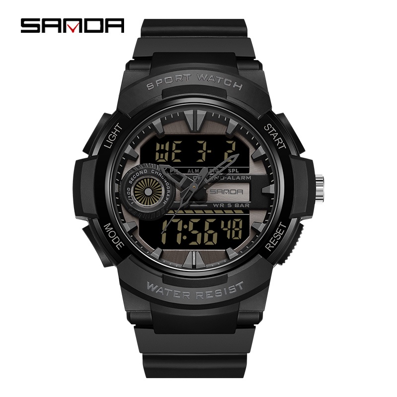 SANDA 6082 Jam Tangan Pria Digital Analog Tali Rubber Shockproof Anti Air WATCHKITE WKOS