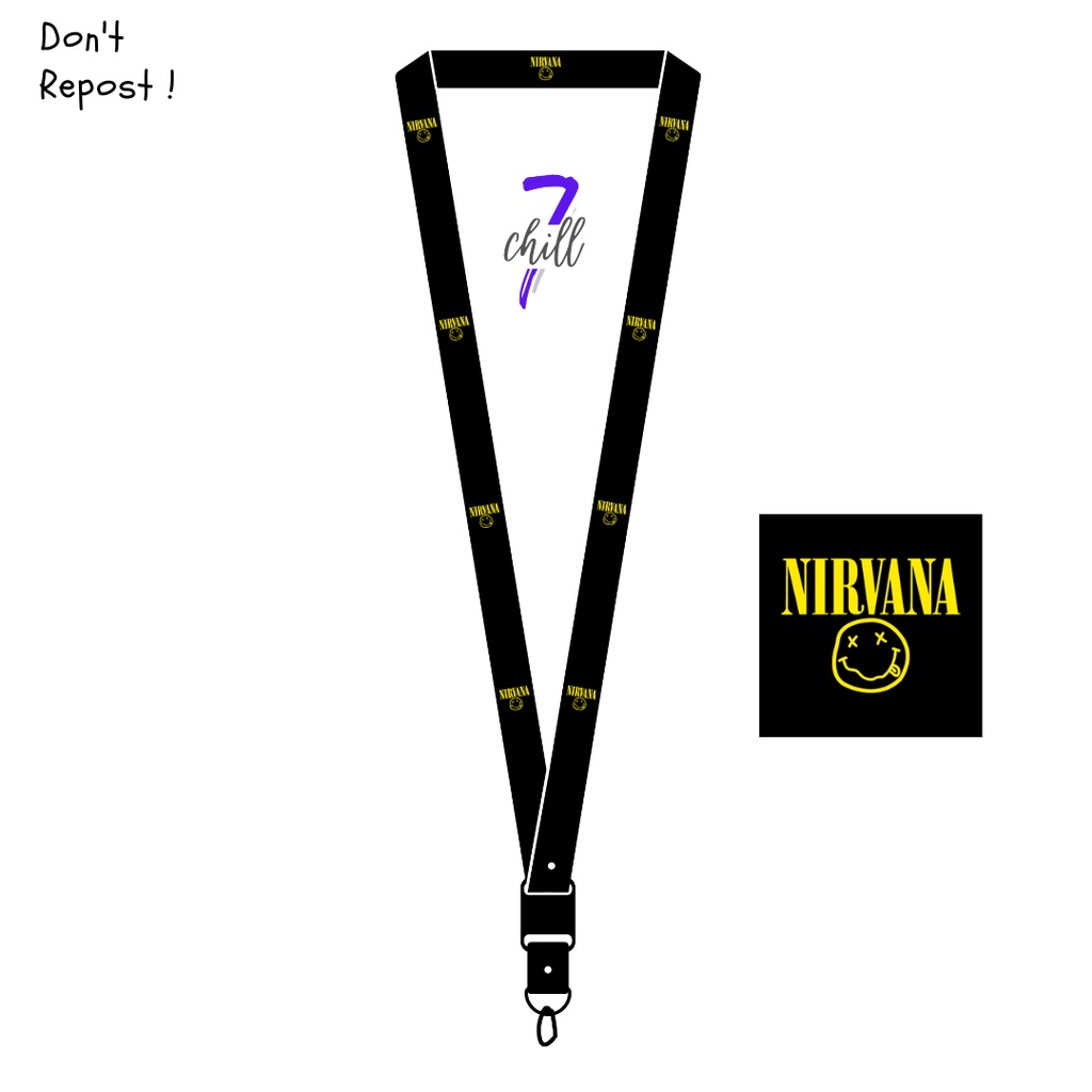 

Lanyard Nirvana ID Card Custom Band Distro Tali Gantungan Pods Name Tag Kartu Nama