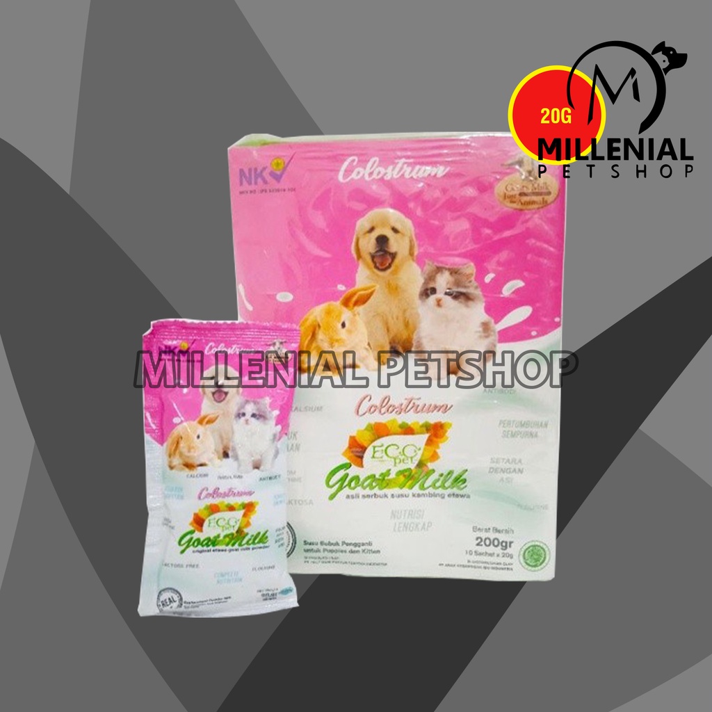 Susu Kucing anjing Eco Goat Milk Puppy Kitten 20 Gr