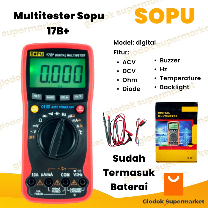 Multimeter Sopu 17B+ Avometer Digital 17 B+ Multitester