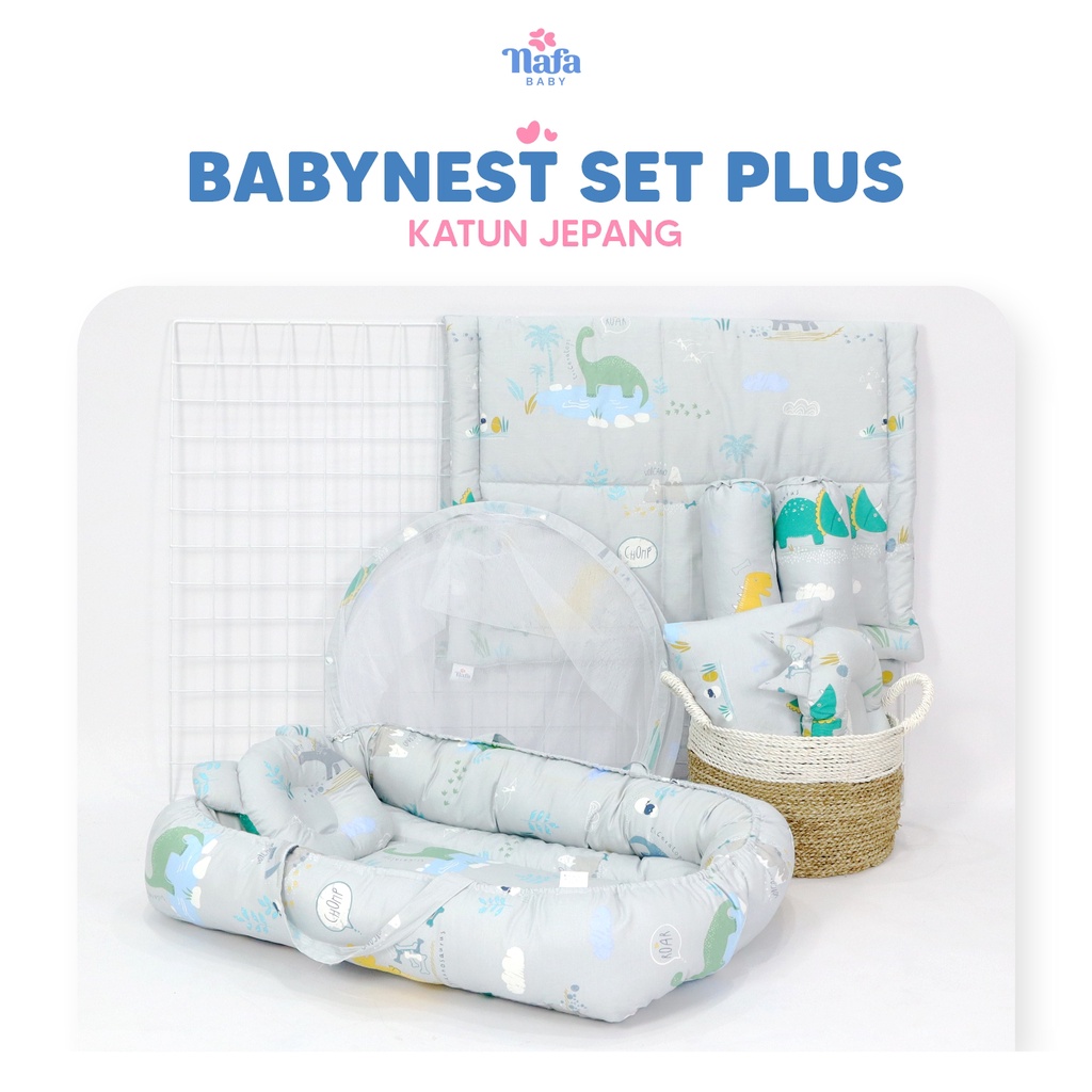 NAFA BABY - Baby Nest Boat Include Bedcover Bayi | Katun Jepang