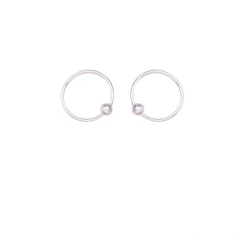 Anting-anting cincin/stud anting-anting baru trendi telinga tulang stud wanita sterling silver antin