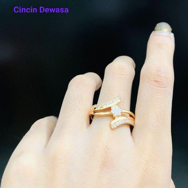 COD Cincin xuping wanita dewasa lapis emas aksesoris fashion