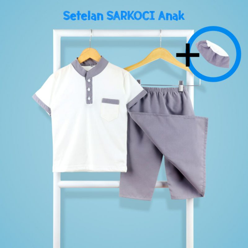 PAKAIAN ANAK SARUNG KOKO PEC/SETELAN KOKO ANAK/  SARKOCI ANAK LAKI/ PAKAIAN MUSLIM ANAK/ MUSLIM SET 