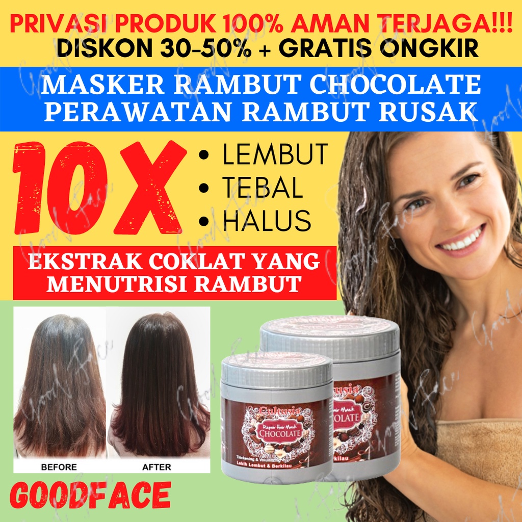 HAIR MASK CHOCOLATE CULTUSIA 500ML BPOM MASKER RAMBUT COKLAT