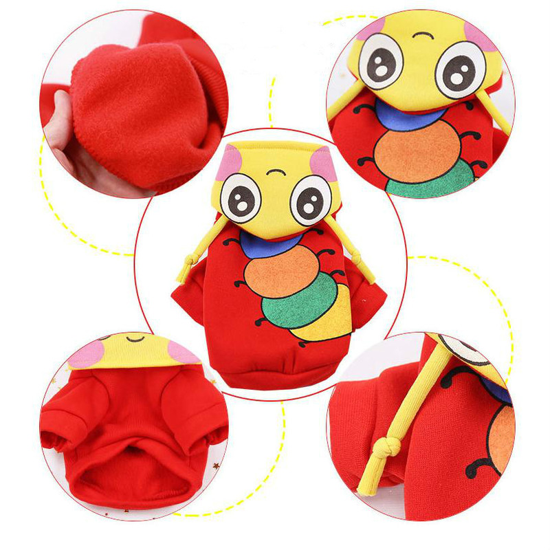 ★〓YUFeiPet〓★ Hooded Makeover Dog Cartoon Sweater Cat Warm Clothing