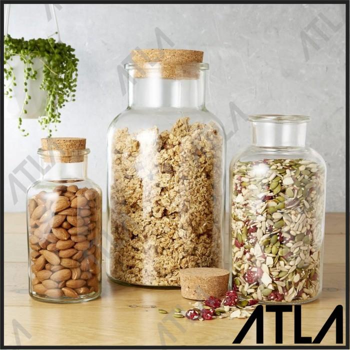 Cork Top Bottle Terrarium 2.8 Liter Wadah Botol Toples Kaca Bening 2 L