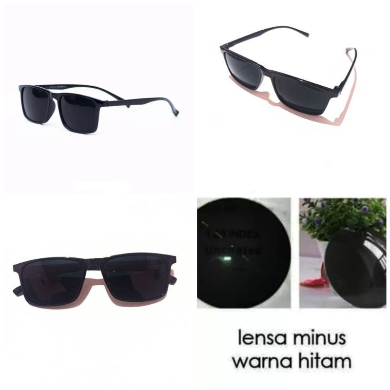 [cod]Kacamata Minus Lensa Warna Hitam|Lensa Minus Hitam Permanen
