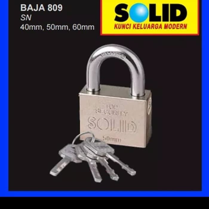 Gembok BAJA SOLID 807 60mm pendek  Gembok 60mm  Gembok pagar