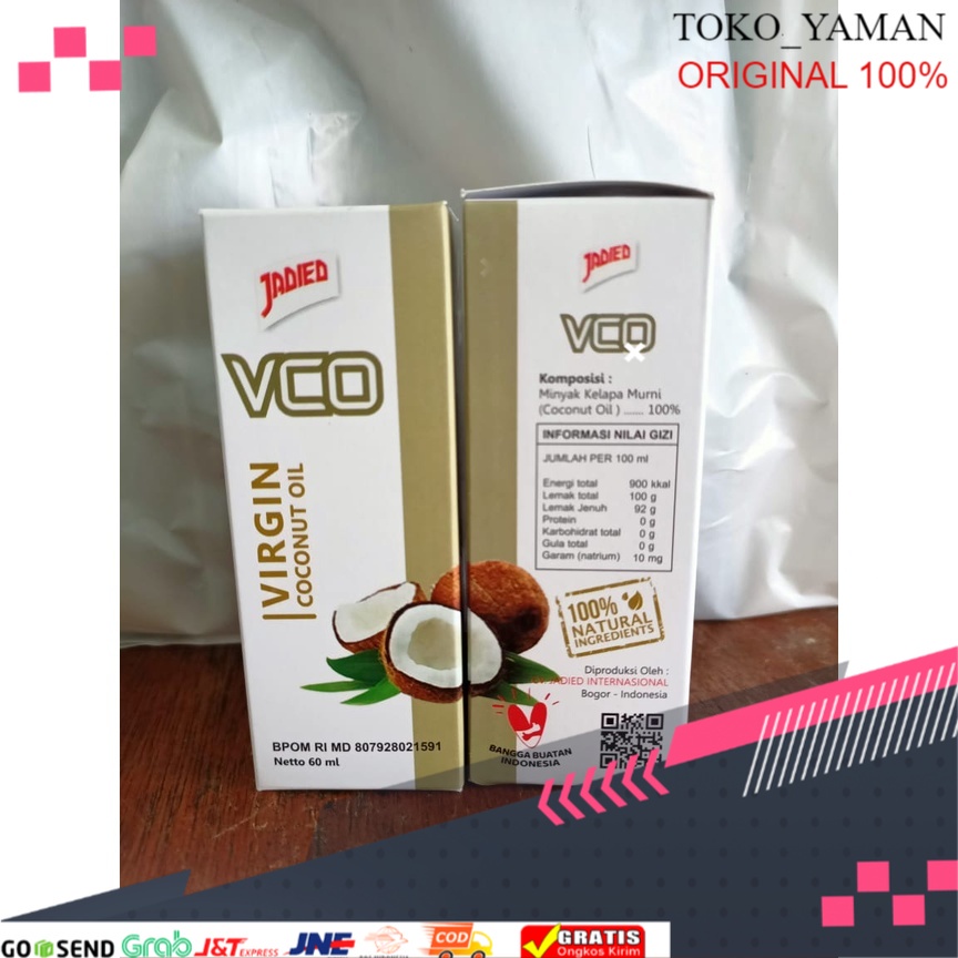 

vco virgin coconut oil jadied 60ml asli original termurah | minyak keletik minyak kelapa