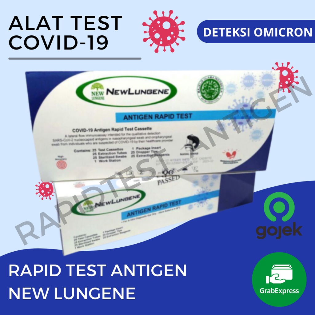 [ COD ] ORIGINAL NEW LUNGENE ANTIGEN SWAB ECERAN - PER PCS BISA DETEKSI OMICRON DAN DELTA /  NEW LUN