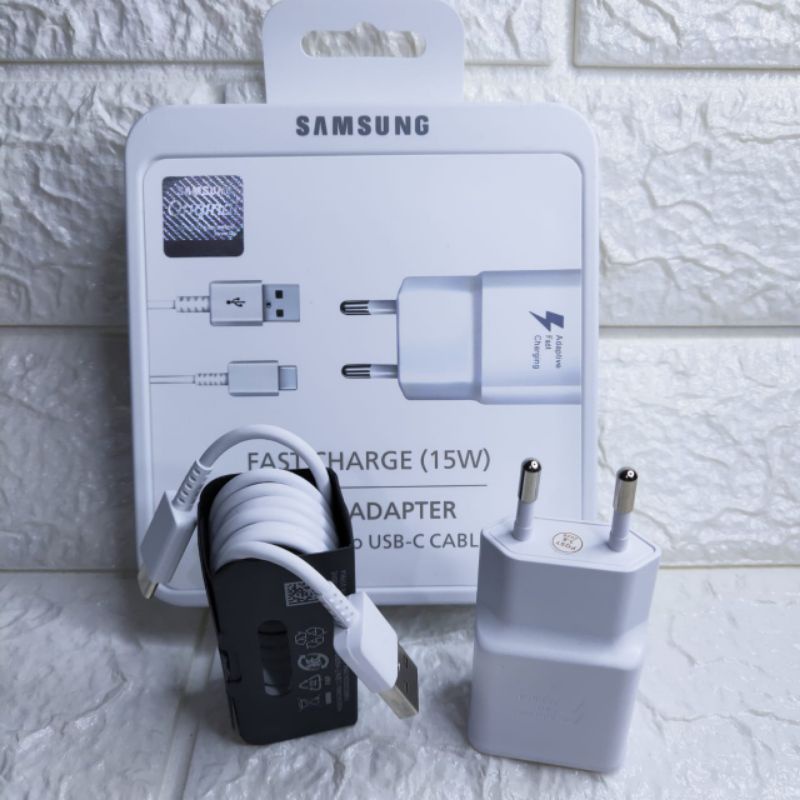 Charger Samsung 15W Original 100% Tipe-C Fast Charging / Charger Samsung S10 S9 S8 A50 A30 M30 M20