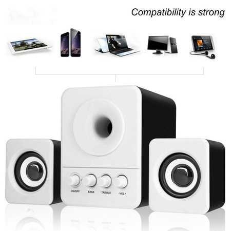 Speaker Laptop PC Stereo 2.1 with Subwoofer &amp; USB Power - Hitam