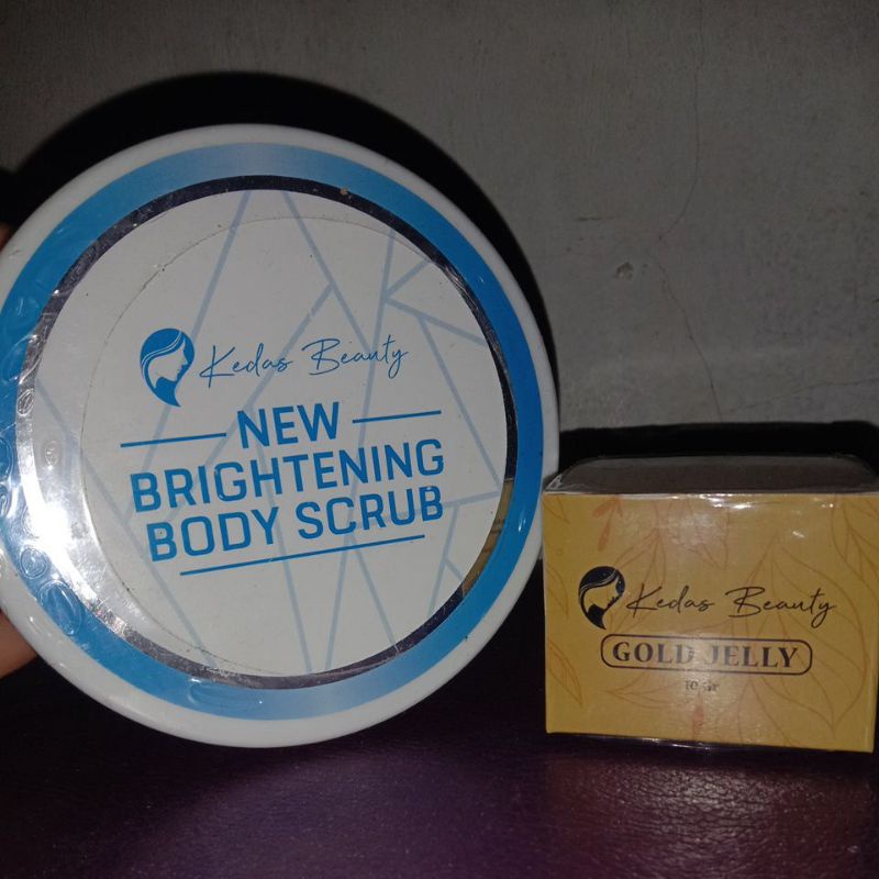 Kedas Beauty Sabun / Gold Jelly / Body Serum / body scrub/ kedas beauty medan/ original BPOM-Scrub, gold jelly
