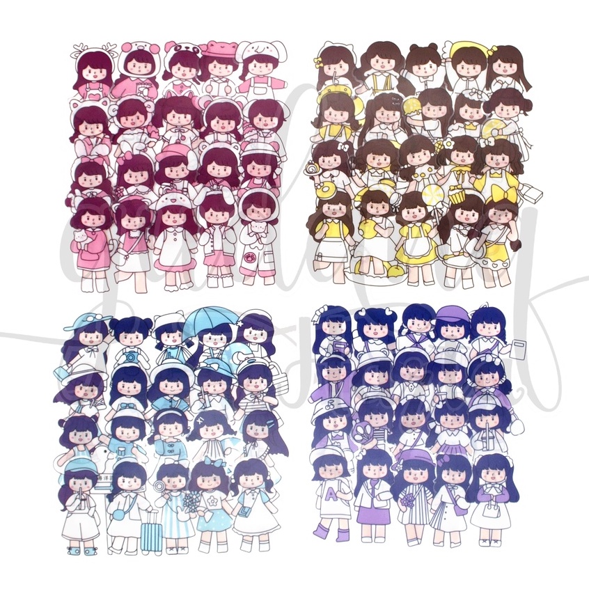 

GCC Stiker Pet Colorful Sticker Deco Motif Cewek Lucu DIY GCC 303633