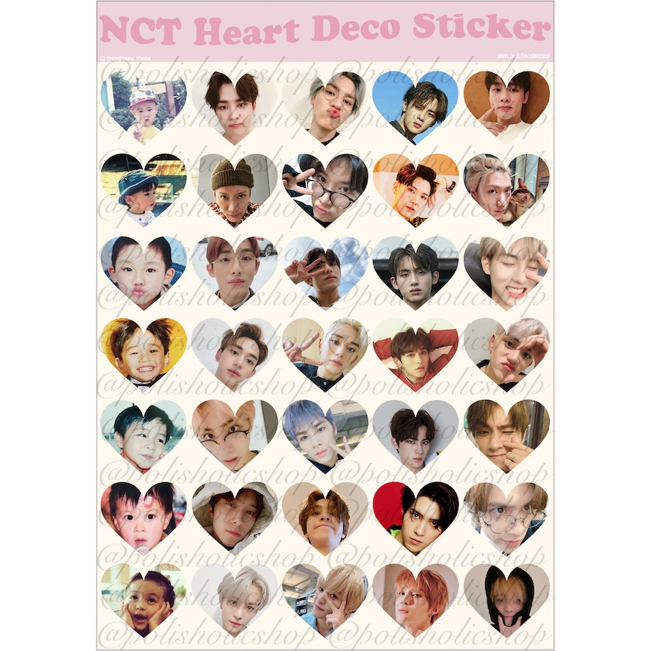 [READY] NCT 127 / NCT DREAM / WAY V BABY Heart Deco Sticker