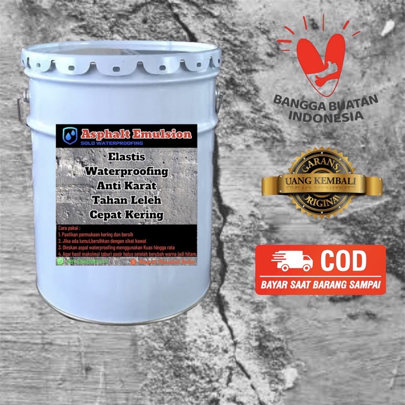 Paling Ampuh Aspal cair 20 kg anti bocor // waterproofing bukan aquaproof // asphalt emulsion aspal 