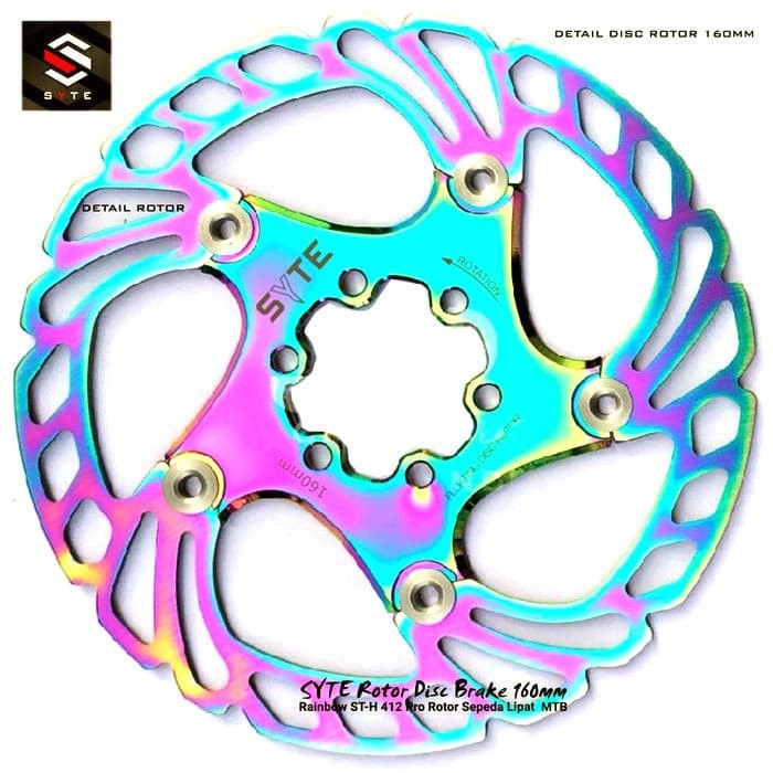 Rem Cakram Sepeda Lipat / Piringan Cakram Sepeda RAINBOW Merk SYTE