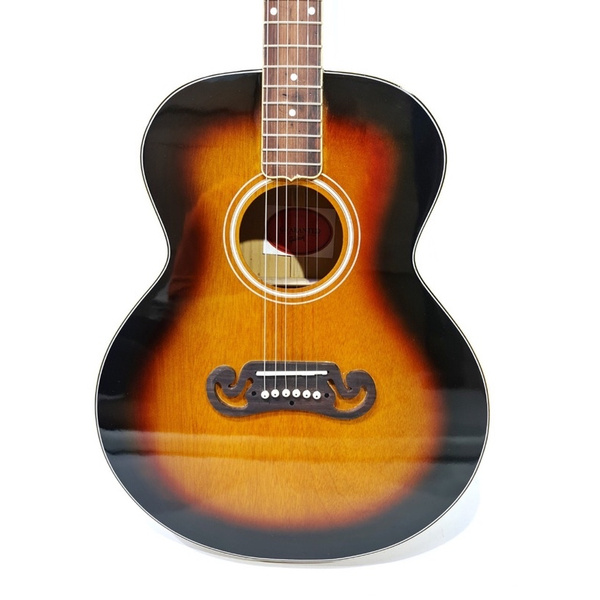 Gitar Akustik Merk Gibson Tipe J200 Jumbo Warna Sunburst Spruce Senar String Jumbo Trusrod Murah