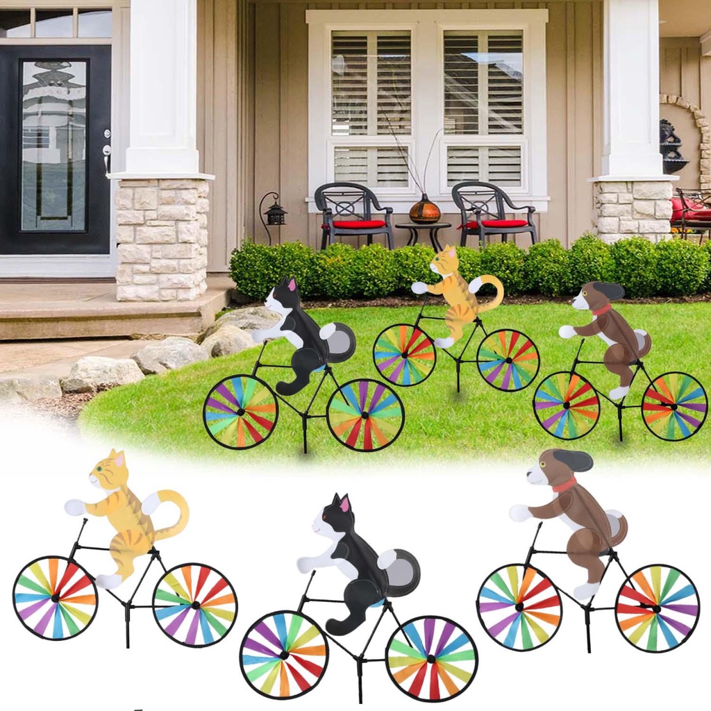 Suyo Kincir Angin Spinner Warna Pelangi Untuk Outdoor / Taman / Pesta / Teras