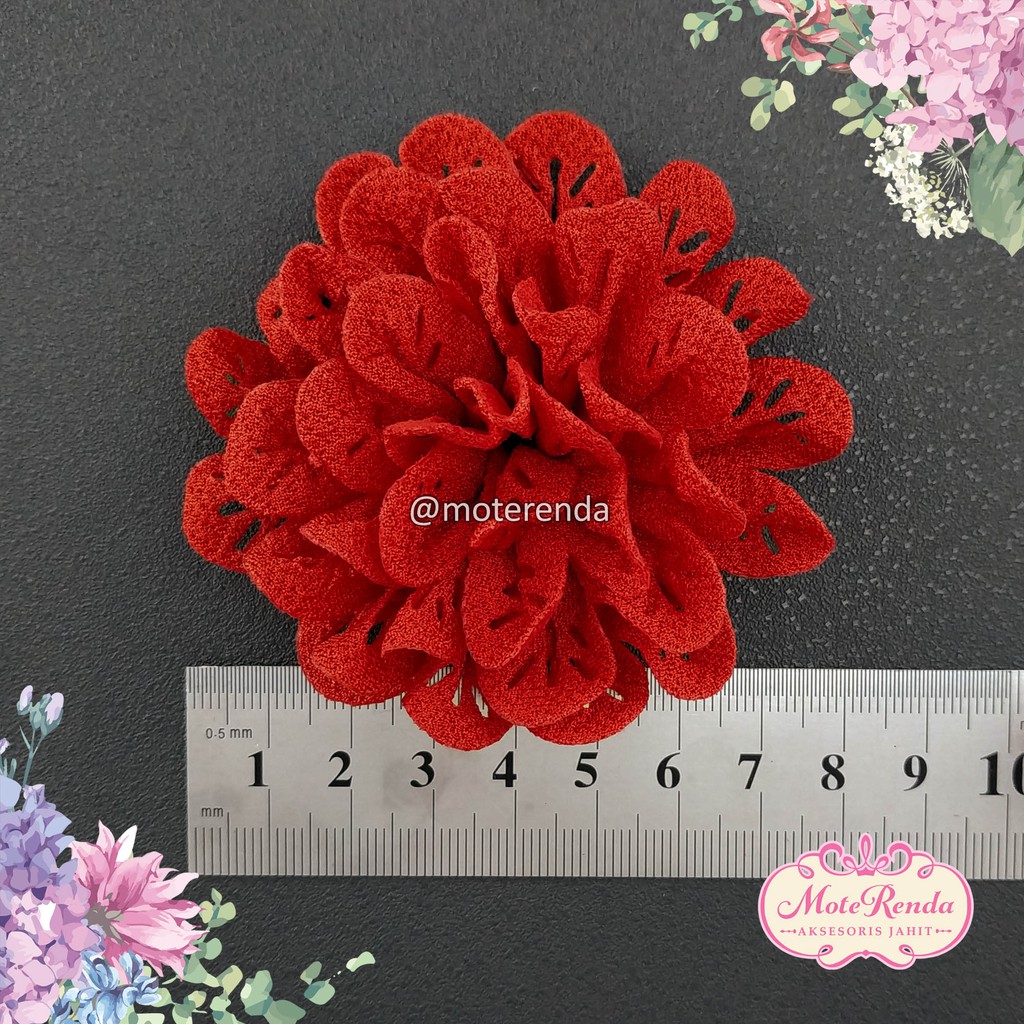 Aplikasi bunga chrysant, lebar 8cm kode 7CCR80