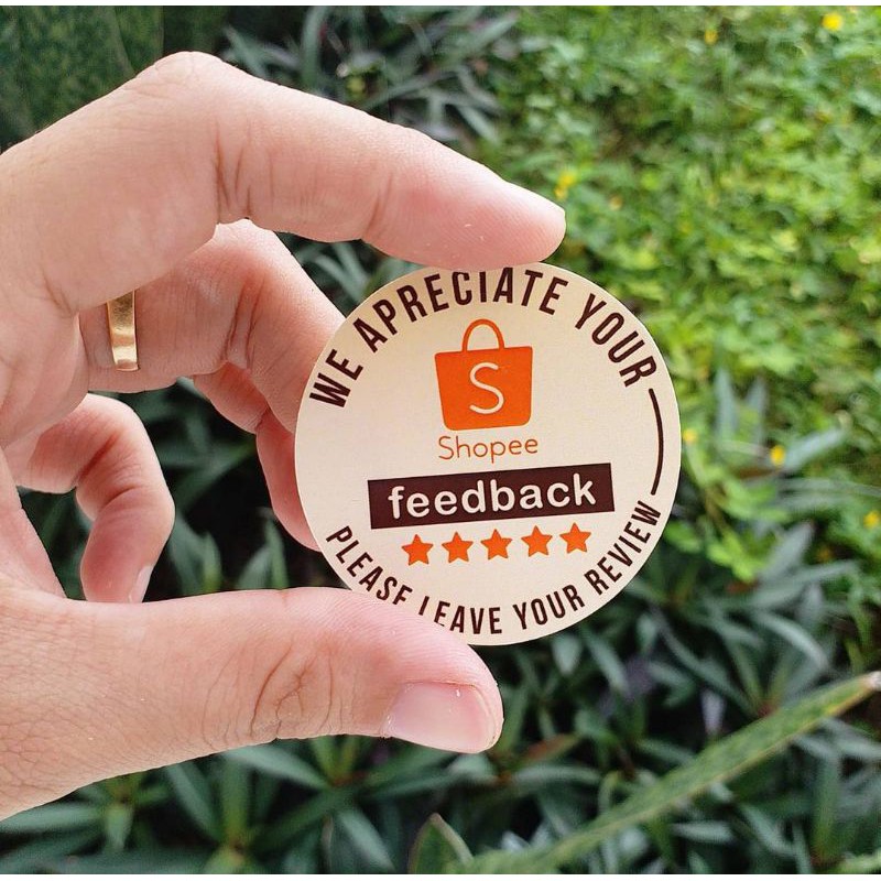 

STIKER SHOPEE REVIEW / FEEDBACK BULAT SIAP PAKAI READY STOCK