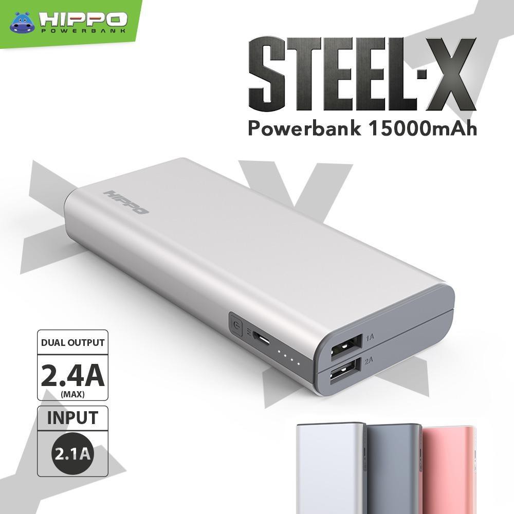 ORIGINAL PowerBank Power Bank HIPPO Steel X 15000mAh Original Powerbank ORIGINAL BAGUS