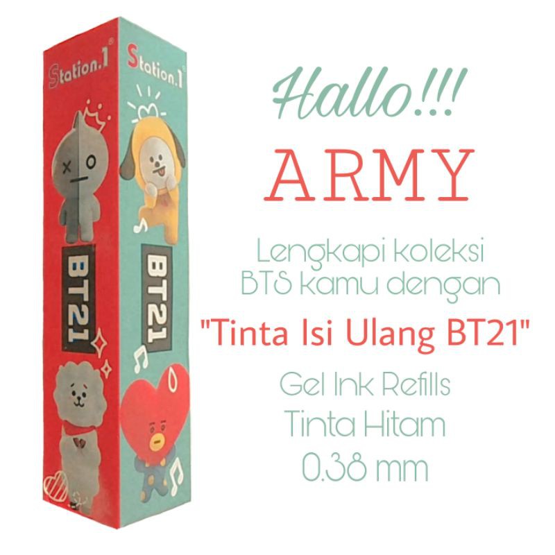 

Tinta Isi Ulang BT21/ Refill Ink Gel 0.38 mm