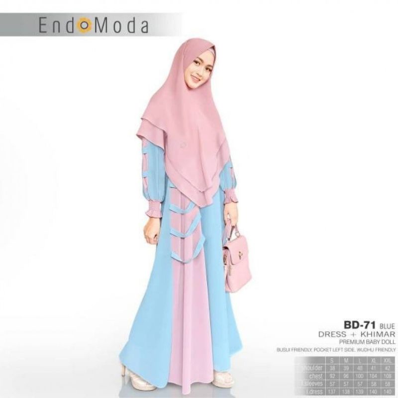 GAMIS ENDOMODA BD71 SATU  SET HIJAB