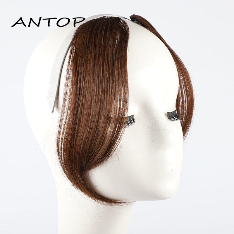 Wig Rambut Poni Wanita Model Klip Lengkung Natural