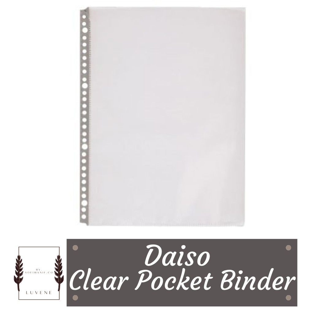 

DAISO Clear pocket binder (isi 30) kantong