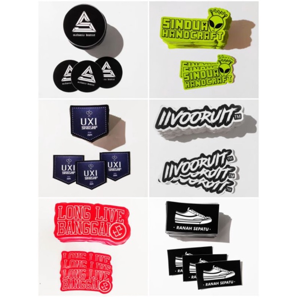 Stiker brand Custom distro bahan Graftac tebal tahan air hypebeast sticker per plano media promosi