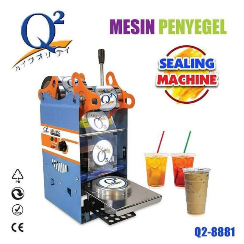 sealing machine q2 9991 22 oz / gelas jumbo cup sealer q2 mesin penyegel gelas plastik