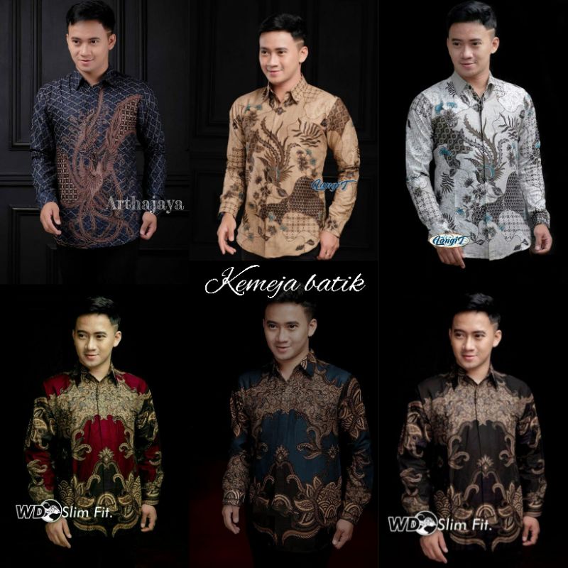 batik pria terbaru kemeja batik lengan panjang TERLARIS DENGAN UKURAN M L XL XXL