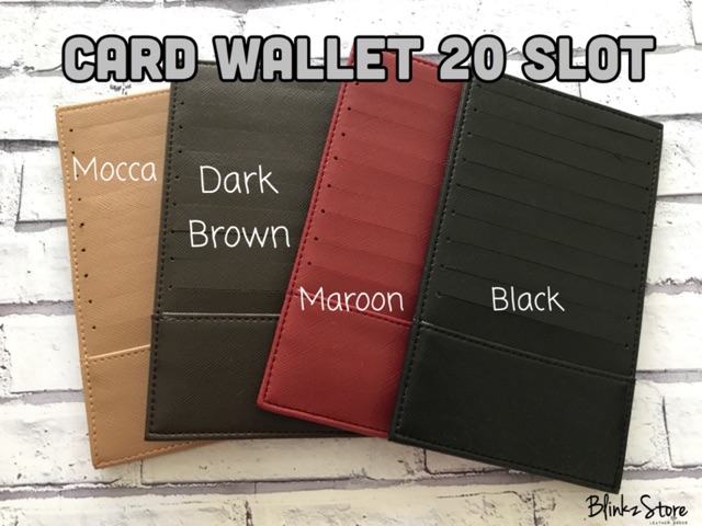 Card Holder 20 slot Saffiano Leather