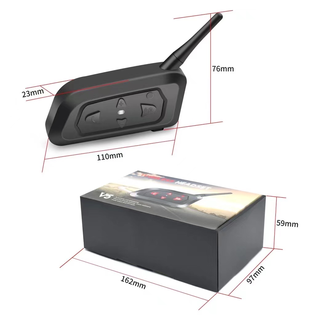 V5 Headset bluetooth helm waterproof MUSIK / FM RADIO / GPS /TELEPONAN-7