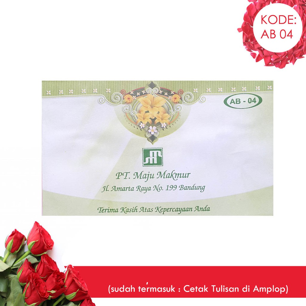 

Amplop Etnik AB 04 isi 50 (Termasuk Cetak Custom Tulisan) Harga Murah