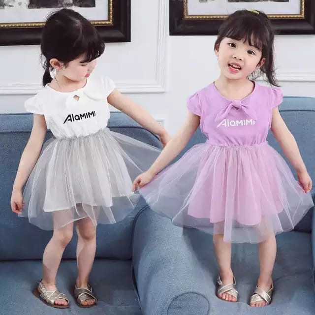 (TERMURAH) | 1 - 4 Tahun - Dress Jia Li - Dress Tutu Kualitas Import Sabrina Korea Style Anak Perempuan BayI