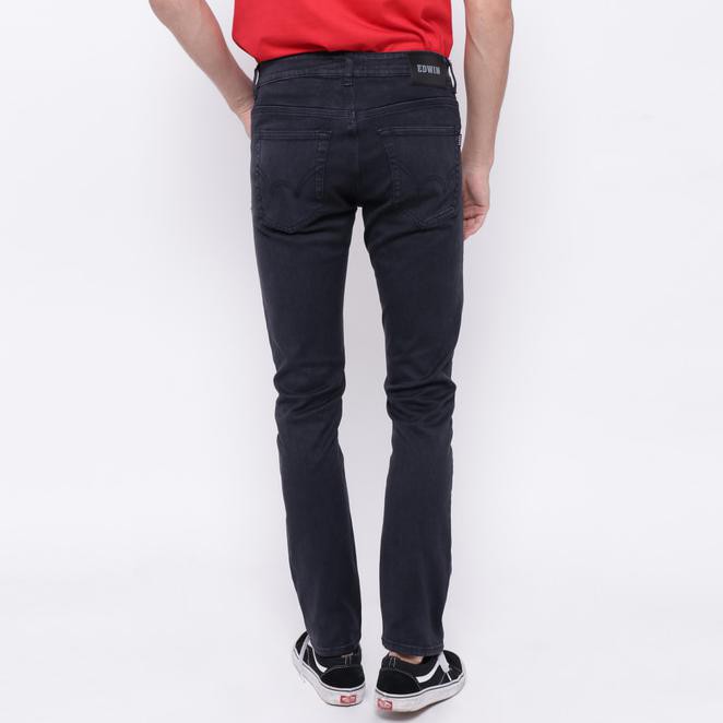 Edwin Celana Jeans 506-37-D.Grey Slim Fit Pria Panjang Abu-Abu Tua - Abu -Abu Tua, 29