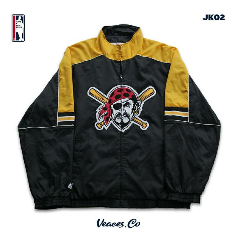 Vtg Majestic Pittsburgh pirates MLB zip Jacket