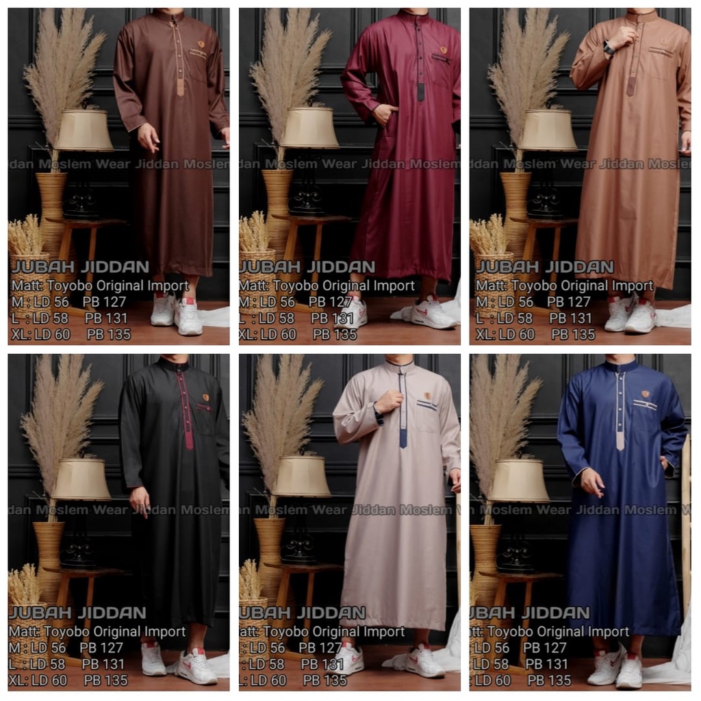 ORIGINAL JUBAH JIDDAN MOESLEM WEAR KANCING