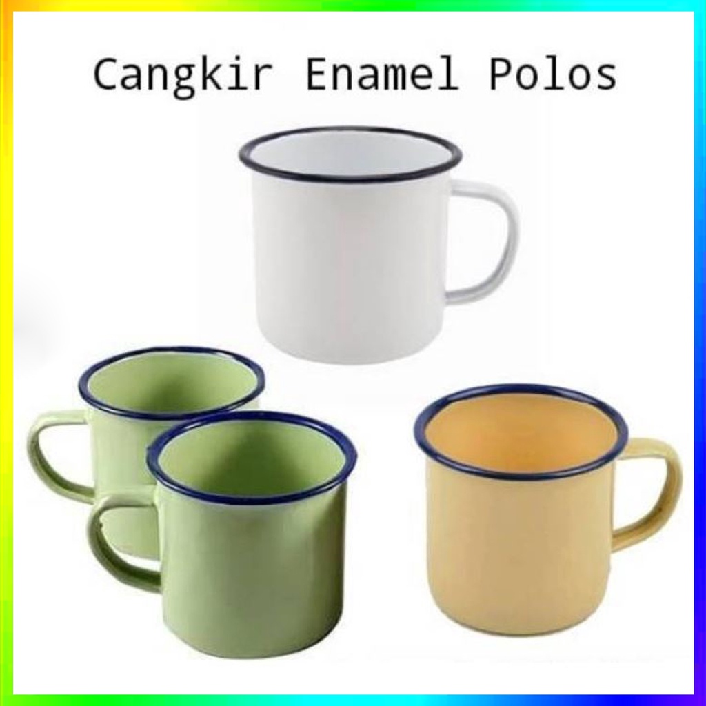 Jual Cangkir Seng Enamel Jadul 6cm 7cm 8cm Polos Bunga Blirik Cangkir Jadul Souvenir Cangkir 0297