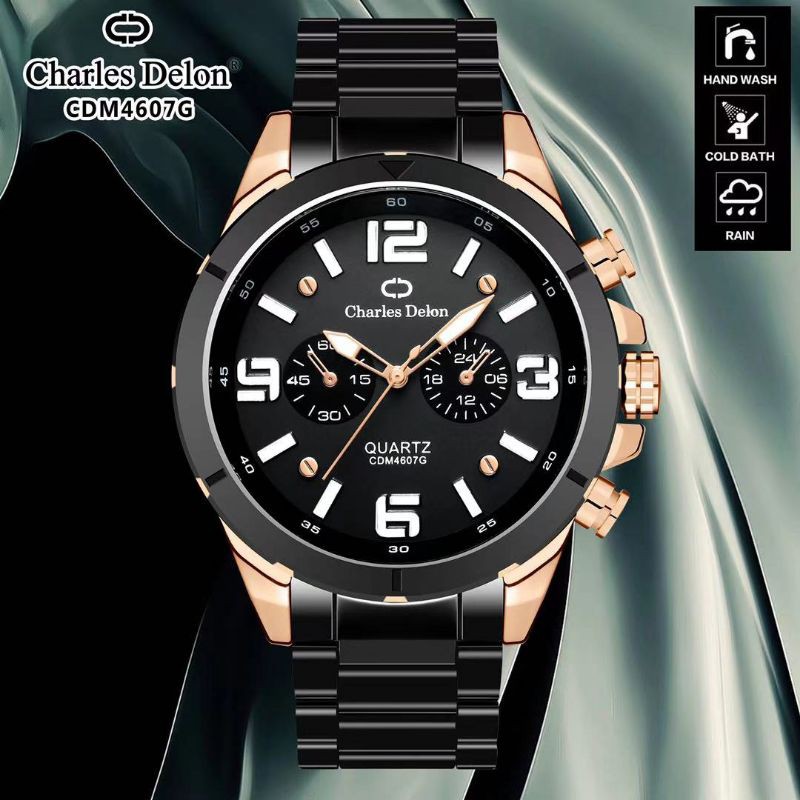 jam tangan Charles delon Rante cowok original waterproof by zellshop