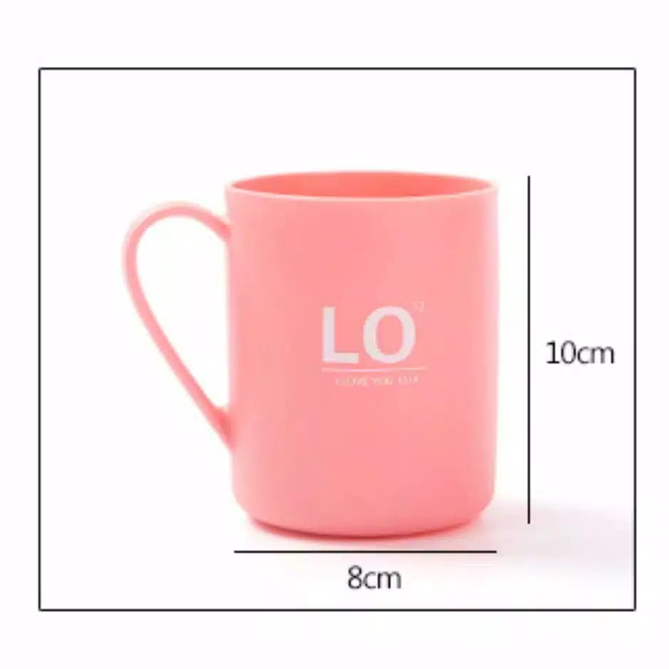 Gelas Couple Plastik LOVE / Gelas Couple