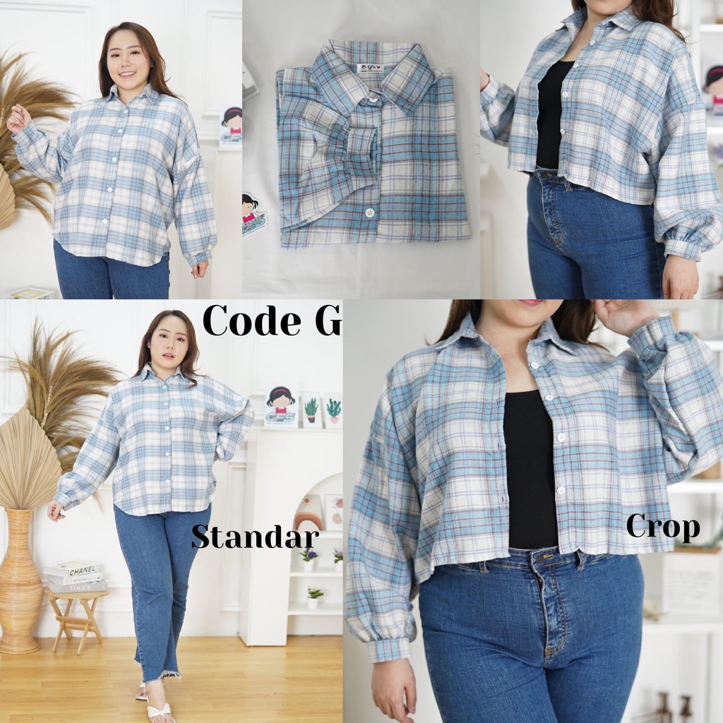 GFS [PLUS SIZE] FLANEL OVERSIZE KEMEJA BIGSIZE