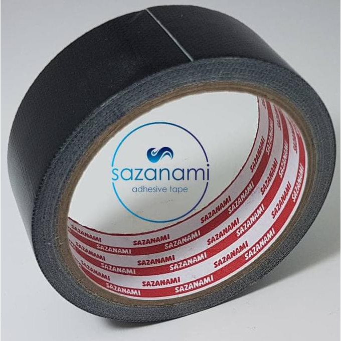 

New Lakban Kain Hitam 36Mm X 8 Meter Sazanami Cloth Tape Berkualitas