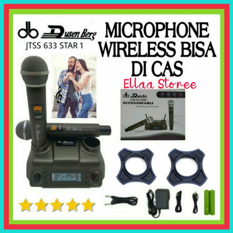 Mic Wireless Dusenberg JTSS 633 Y Charger 2 Microphone Wireless UHF
